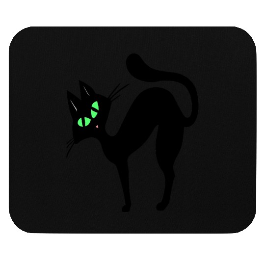 Black cat Mouse Pads