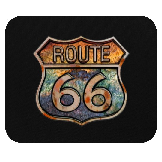 Route 66 vintage sign - Dingy metal sign 2 Mouse Pads