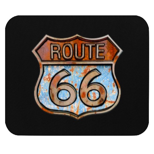 Route 66 vintage sign - Rusty metal sign 3 Mouse Pads