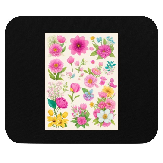 Buttercup and Marigold Spring Flowers Mouse Pads
