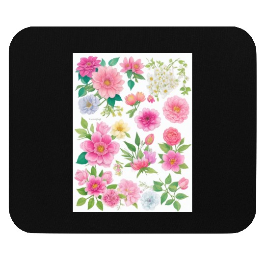 Lavender and Lilac Spring Flowers Mouse Pads