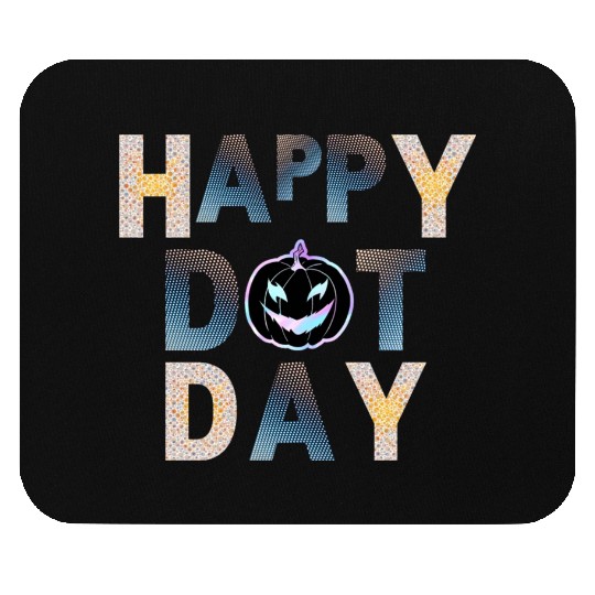 Happy dot day pumpkin polka dot Mouse Pads