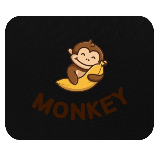 Monkey banana Mouse Pads