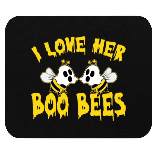 I Love Her Boo Bees Halloween Mouse Pads