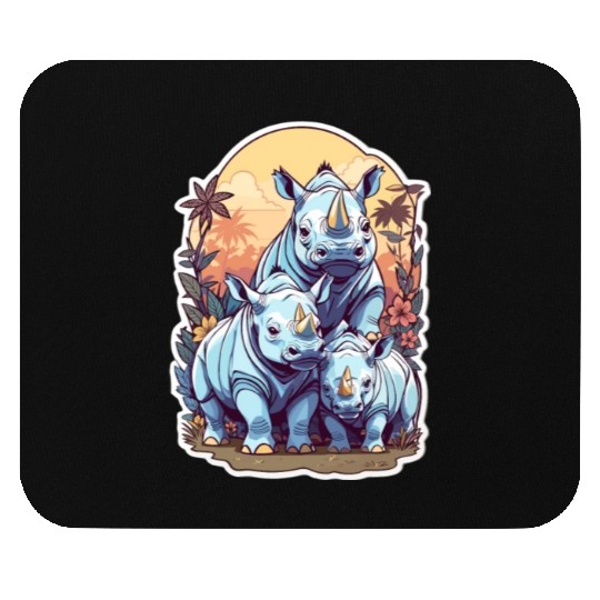 Rhinos Kawaii Mouse Pads