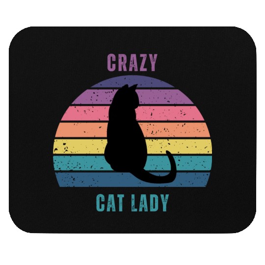 crazy cat lady Mouse Pads