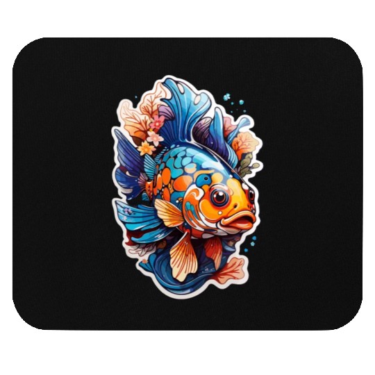 Mandarin Fish Kawaii Mouse Pads