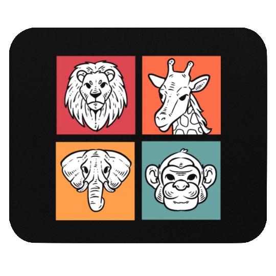 African Animals Animal Keeper or Tourist Guide Gif Mouse Pads