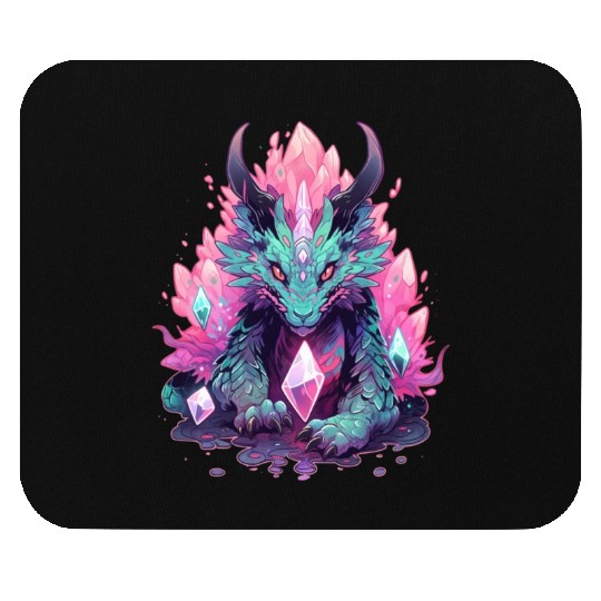 Kawaii Crystal Dragon Mouse Pads