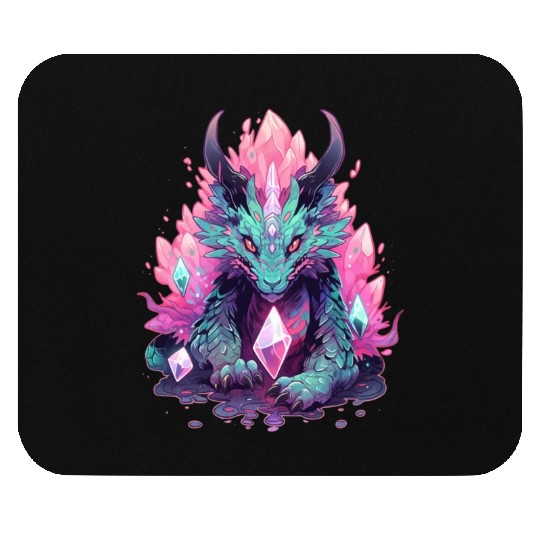 Kawaii Crystal Dragon Mouse Pads