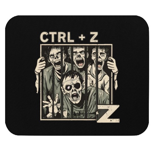 Ctrl z zombies for halloween gift Mouse Pads