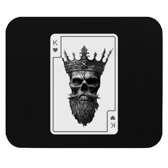 King of Hearts Creepy Card Game Poker Mouse Pads