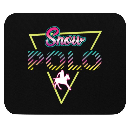 Retro 80s Snow Polo Outfit Mouse Pads