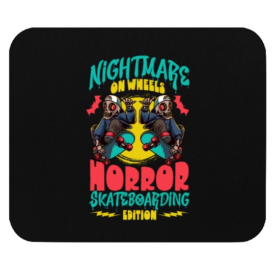 Spooky Horror Skateboarder Halloween Skateboarding Mouse Pads