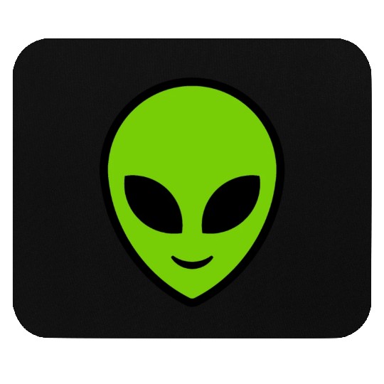 Alien. Green Alien head Mouse Pads
