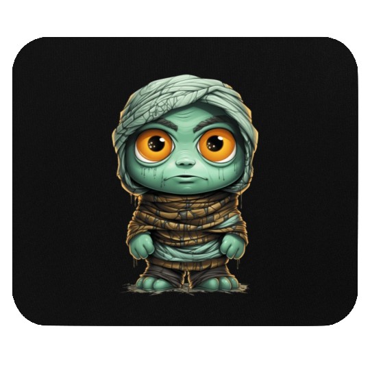 Halloween Spooky Cartoon Mummy Mouse Pads