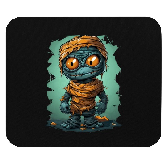Halloween Spooky Cartoon Mummy Mouse Pads