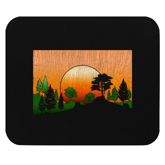 Forest nature lover gift sunset nature Mouse Pads