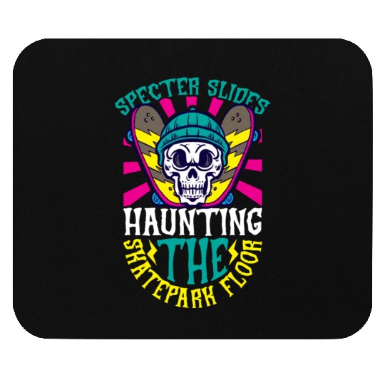 Spooky Horror Skateboarder Halloween Skateboarding Mouse Pads