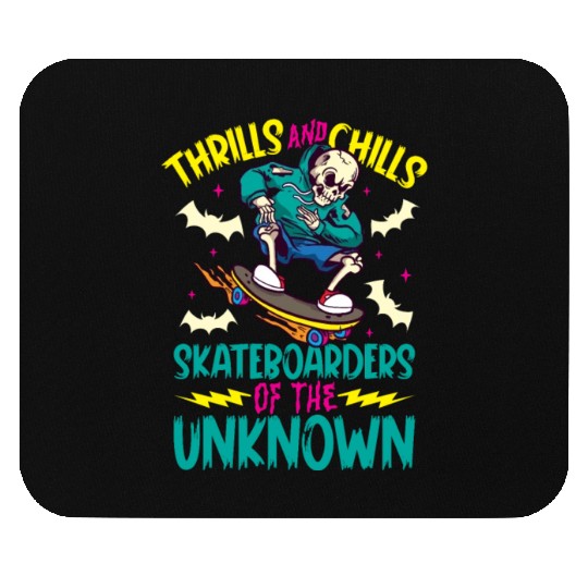Spooky Horror Skateboarder Halloween Skateboarding Mouse Pads