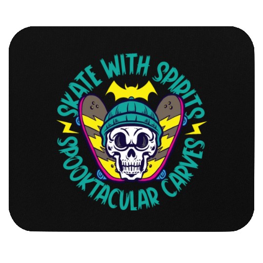 Spooky Horror Skateboarder Halloween Skateboarding Mouse Pads