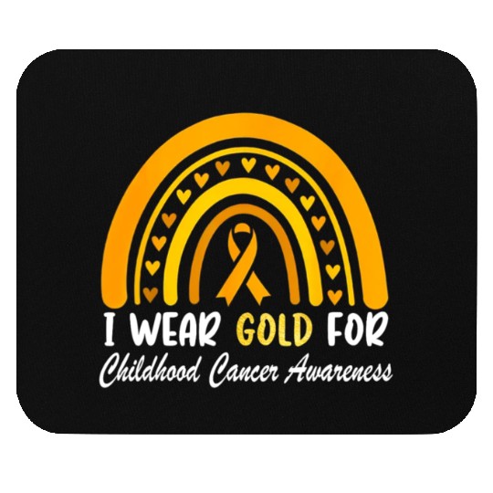 I Wear Gold For Childhood Cancer Awareness Mouse Pads