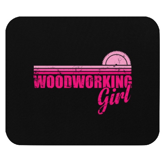 Woodworking Girl Forest Worker Mouse Pads