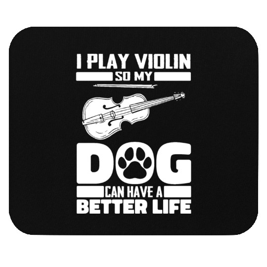 Violin Violinist Dog Mouse Pads