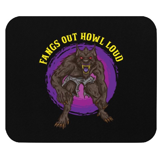 Funny Horror Werewolf Lycanthropy Full Moon Shapes Mouse Pads