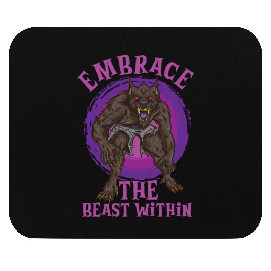 Funny Horror Werewolf Lycanthropy Full Moon Shapes Mouse Pads