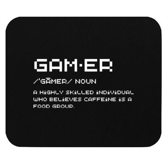 Funny Gamer Definition Mouse Pads