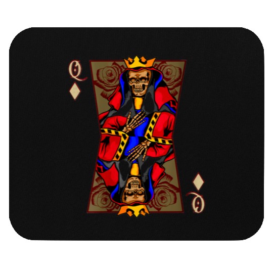 womens skull queen card funny skeleton day of the Mouse Pads