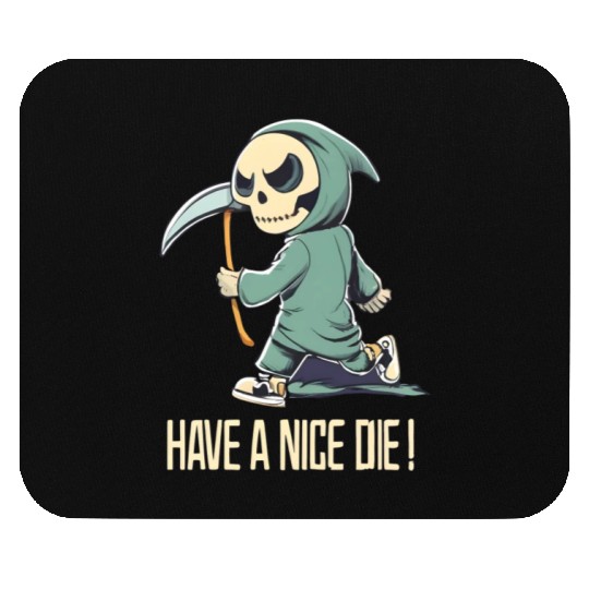 Cute Chibi Grim Reaper Mouse Pads
