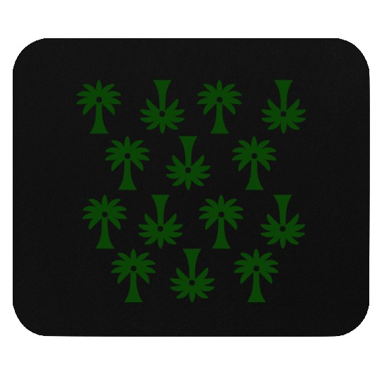 Green Palm Tree Pattern Mouse Pads