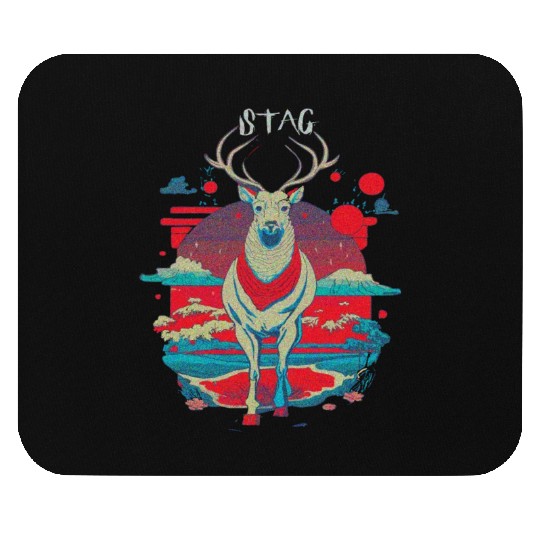 Stag Deer Hunting Wilderness Wildlife Outdoors Mouse Pads
