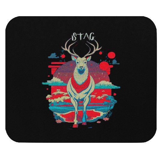 Stag Deer Hunting Wilderness Wildlife Outdoors Mouse Pads