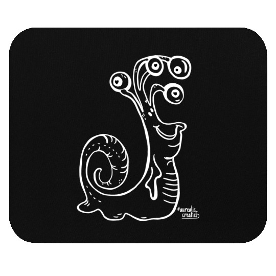 Slimy Snail monster with 4 alien eye Mouse Pads