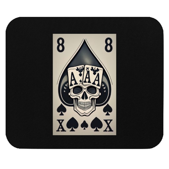 card with skeleton head (halloween design) Mouse Pads