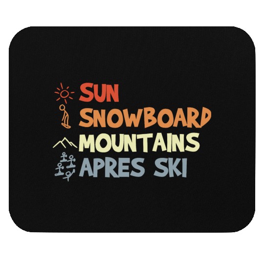 Vintage Snowboarding Mouse Pads