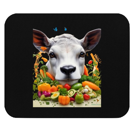 ANIMAL COW VEGETARIAN Mouse Pads