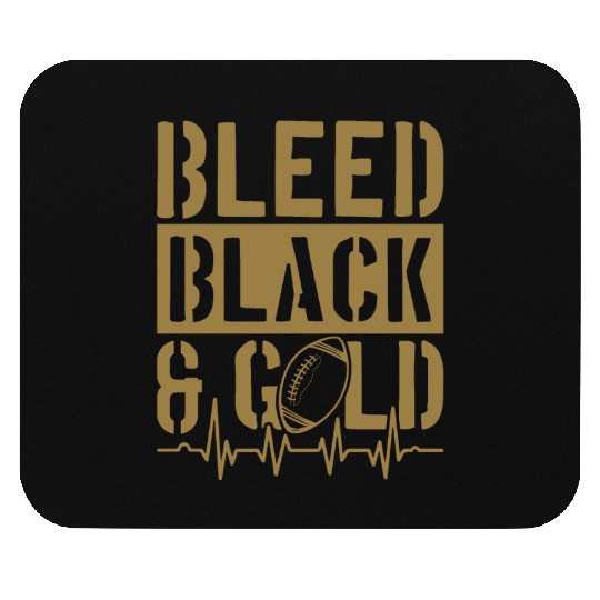 Bleed Black and Gold Group School Football Sports Mouse Pads