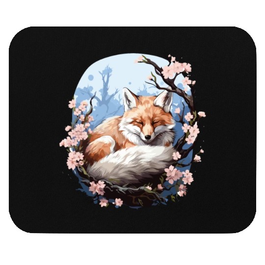 Sleeping Fox Sleepyhead Napping Sleep Fox Lover Mouse Pads