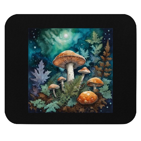 Full Moon Mushroom Nature Mouse Pads