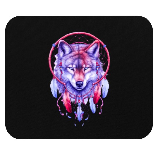 Whimsical Wilderness Wolf Mouse Pads