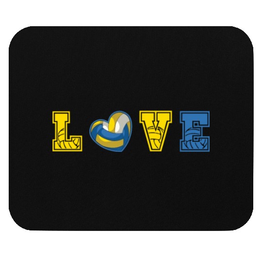 Heart Volleyball I Love Volleyball Mouse Pads