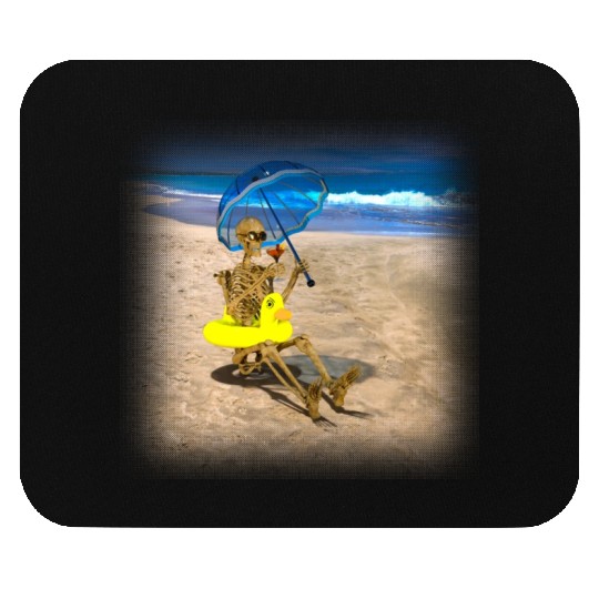 Grim reaper with his favorite cocktail on the Mouse Pads