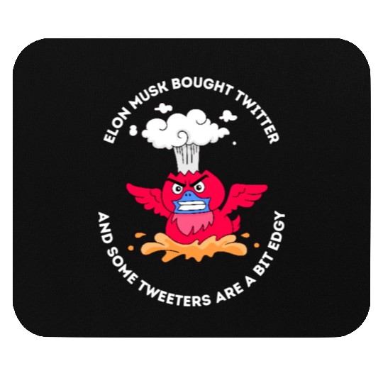 Elon Musk Angry Twitter Bird Mouse Pads