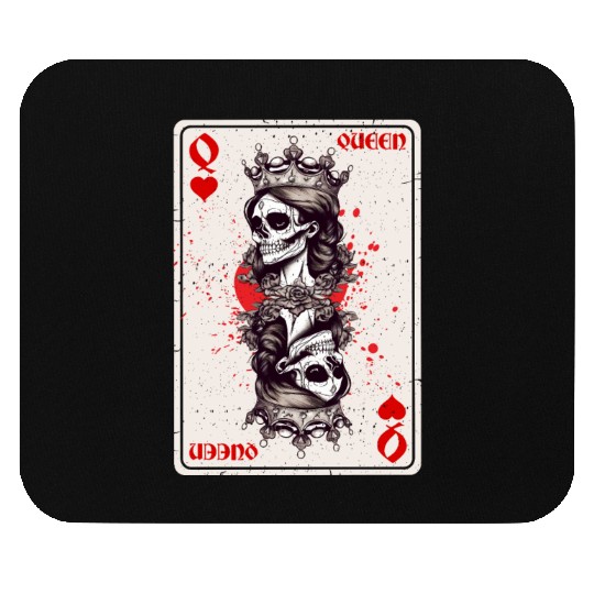 Queen of Hearts Card Game Horror Heart Queen Mouse Pads