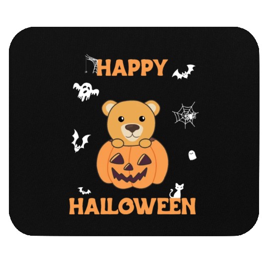 Bear In Pumpkin Sweet Bears Happy Halloween Mouse Pads
