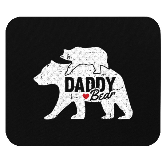 Daddy Bear Fathers Day Cute Baby Cub Papa Dad Mouse Pads